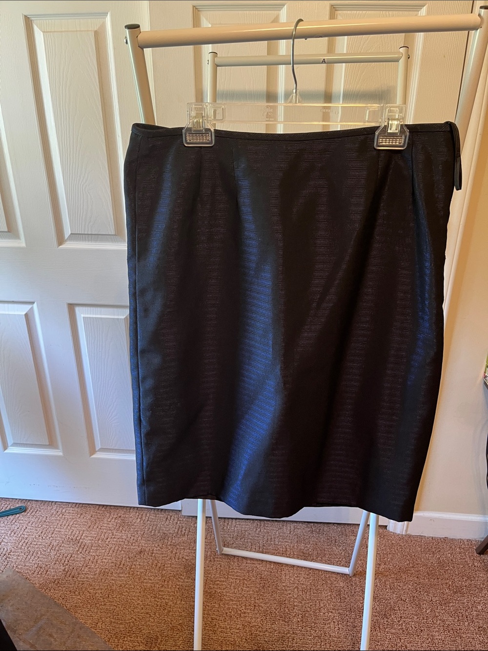 Classic Black Pencil Skirt - Sleek Professional Style waist 17” across